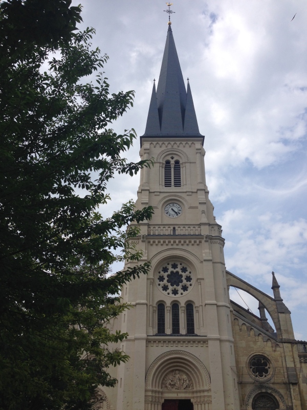 The steeple of Église Saint-André, Reims.